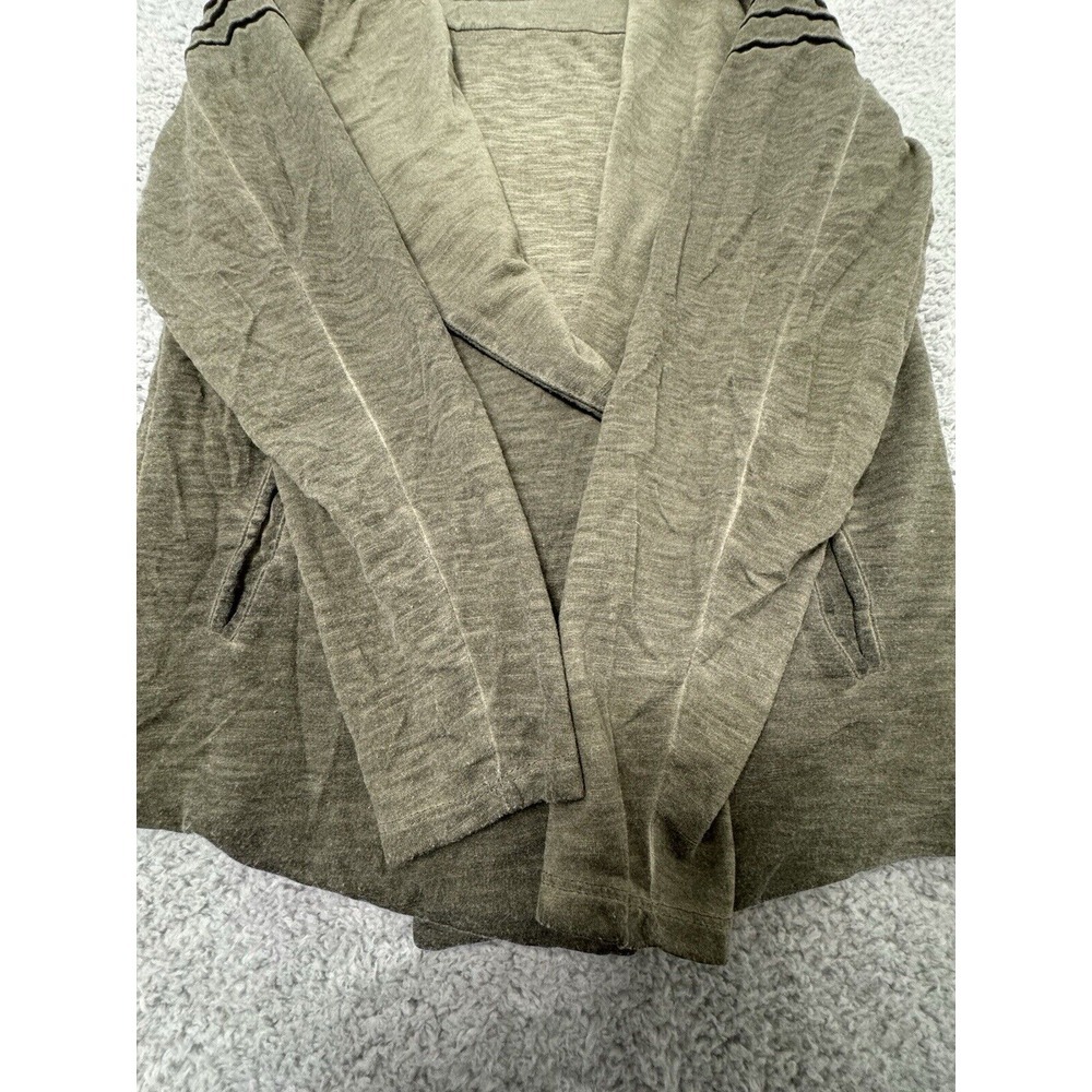 Knox Rose Women's Jacket Drape Front Long Sleeve Olive Green Size XL - Picture 4 of 10